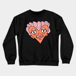 heart shaped face man Crewneck Sweatshirt